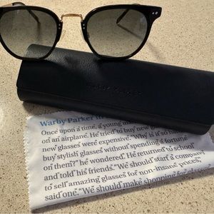 Halton Sunglasses Warby Parker Medium fit Jet Black